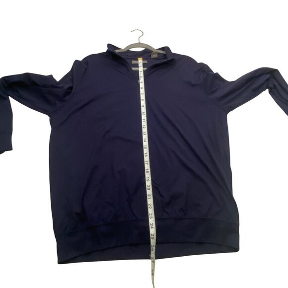 Daniel Cremieux Signature Label Quarter-Zip Pullover Navy Blue Men’s L stretch - Picture 8 of 9